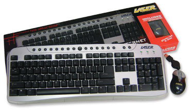 Laser Internet multimedia keyboard with mini  optical wheel mouse usb image