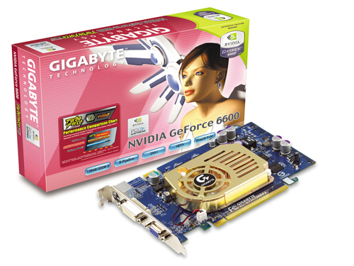 Gigabyte Graphics Card NVIDIA GeForce Turbo Force GB 6600 SLI 128MB PCIE image