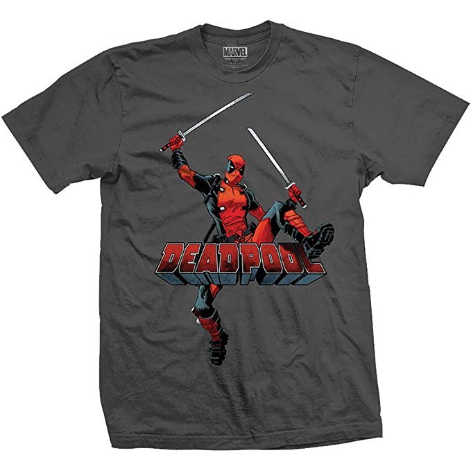 Deadpool Logo Jump - Grey (Large)