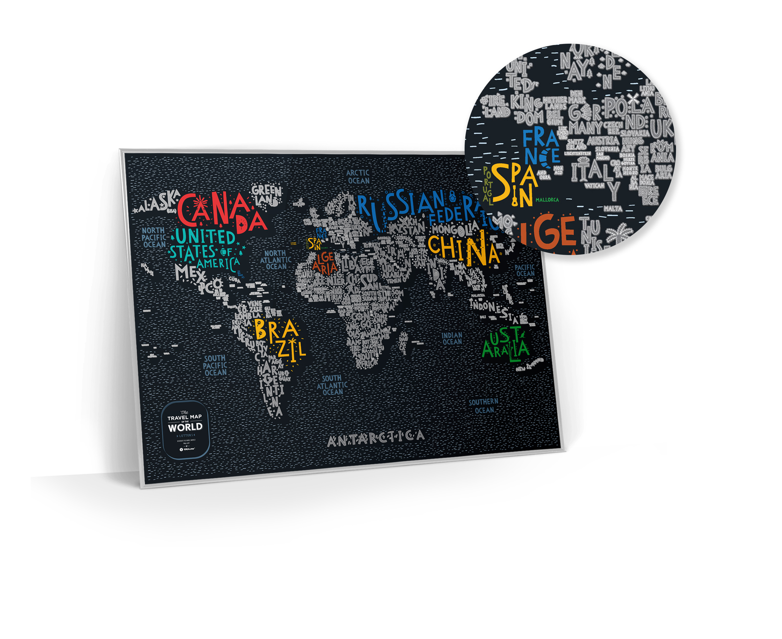 Scratch-off maps Travel Map Letters World image