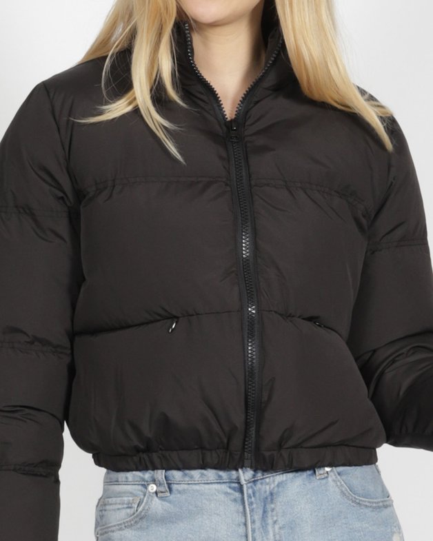black puffer jacket size 10