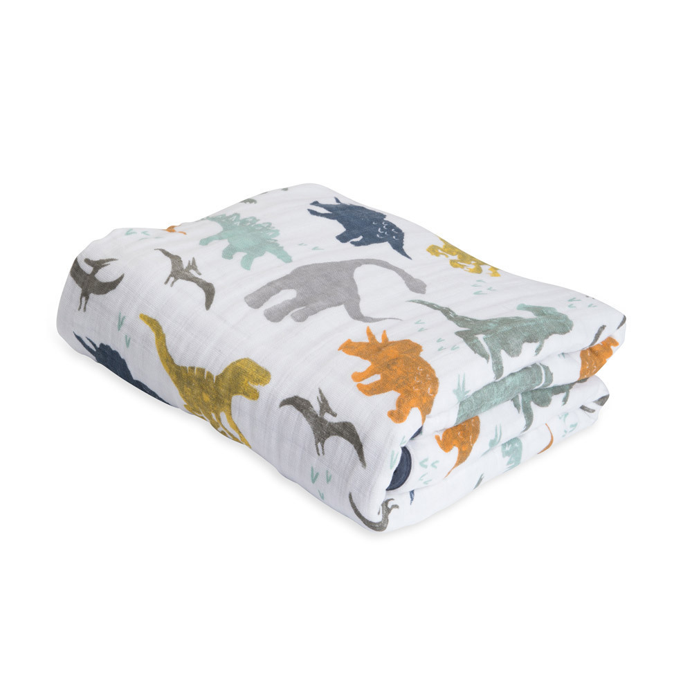 Little Unicorn - Cotton Muslin Quilt - Dino Friends