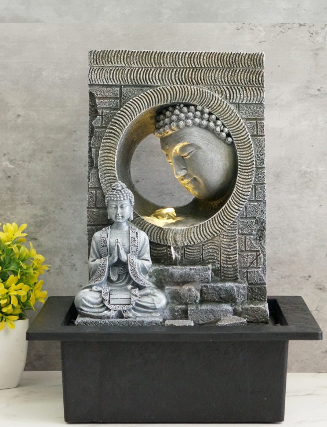 Water Feature Meditating Buddha at Mighty Ape NZ