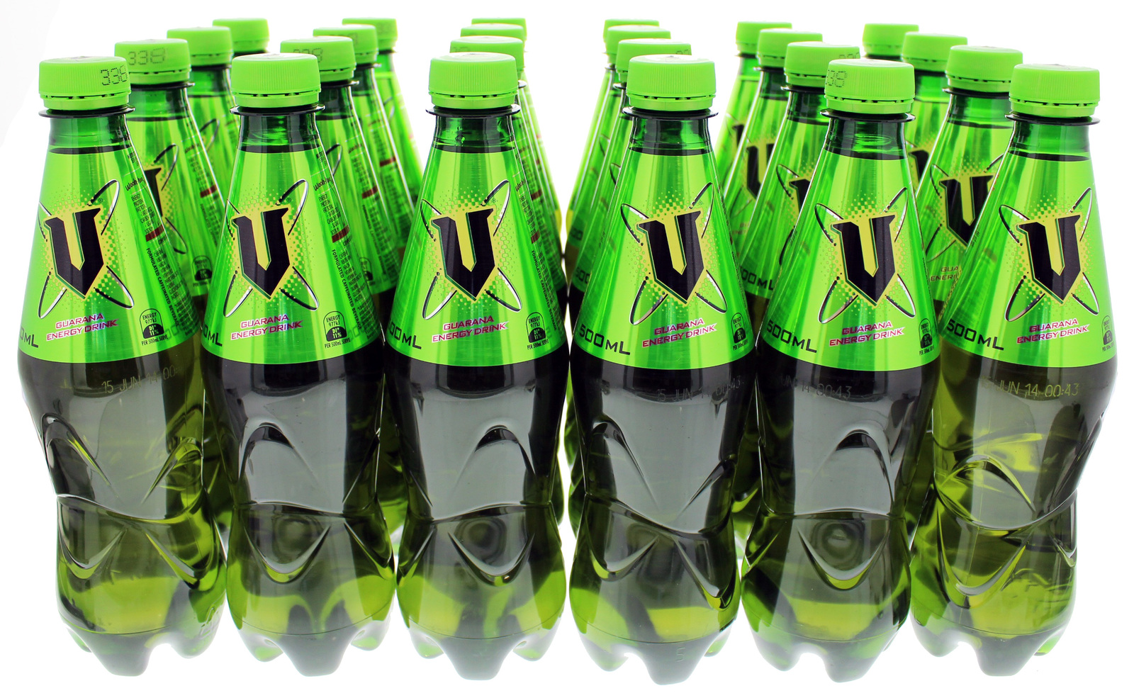 V Green Plastic Bottle 500ml (24 Pack) image