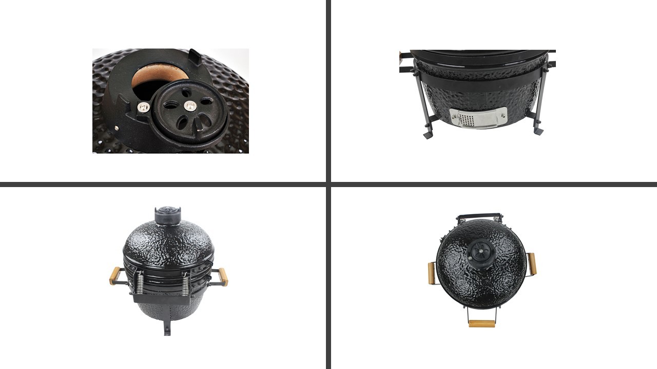 Gorilla Kamado Ceramic Portable Grill BBQ (Black) | 16" image