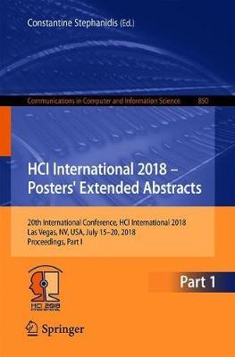 HCI International 2018 - Posters' Extended Abstracts image