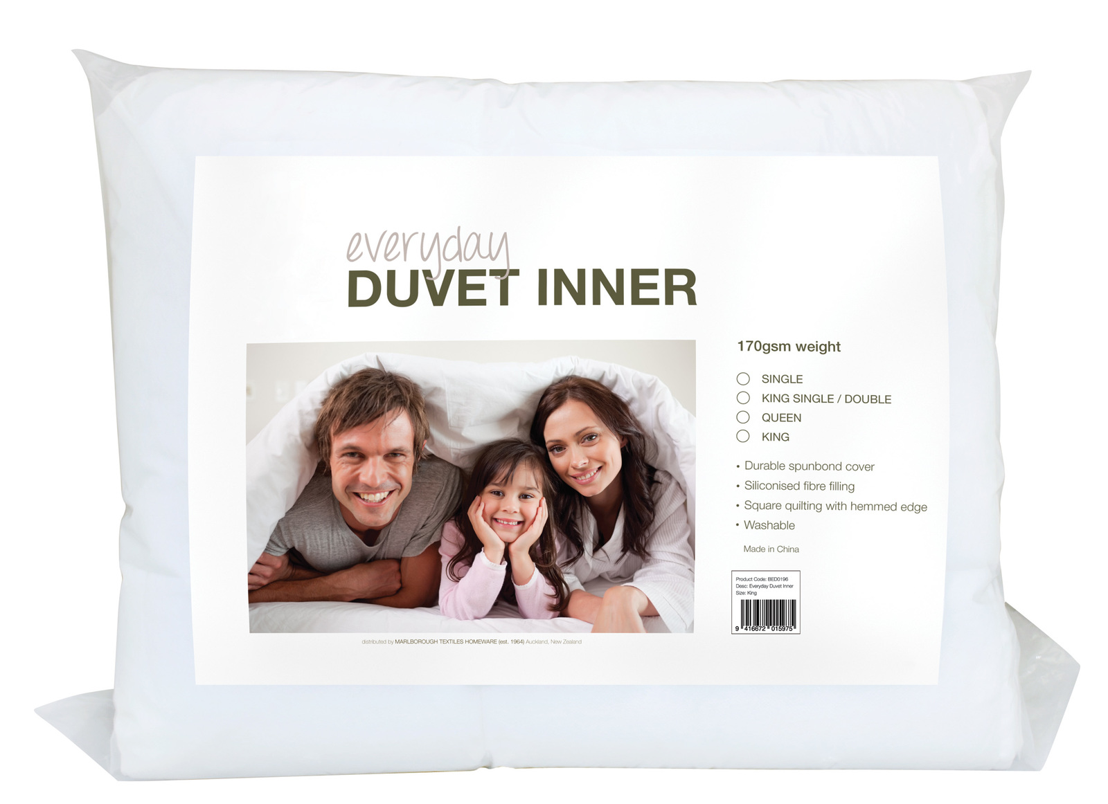 Everyday 170 GSM Duvet Inner Super King at Mighty Ape NZ