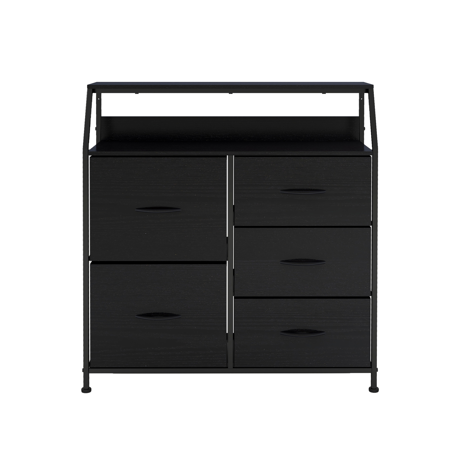 Buy Ovela 5 Large Drawer Storage Chest Nordic Black at Mighty Ape NZ