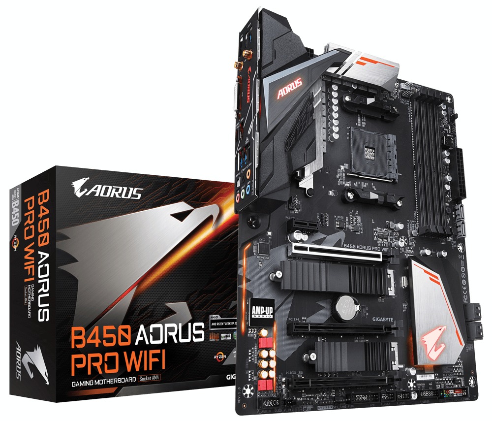 Gigabyte B450 AORUS PRO WIFI ATX Motherboard image