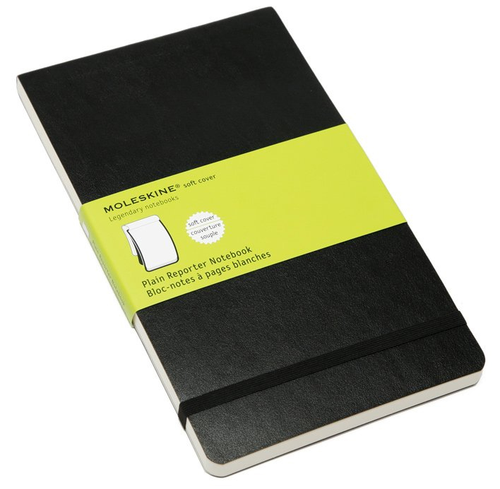 Moleskine Plain Reporter Notebook (Large, Soft, Black) by Moleskine