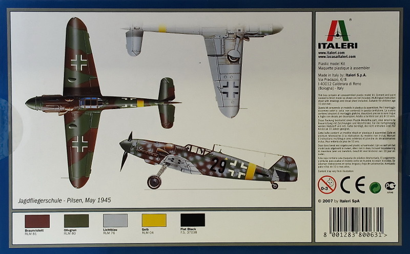 Italeri Messerschmitt BF-109 G6 1:72 Model Kit image