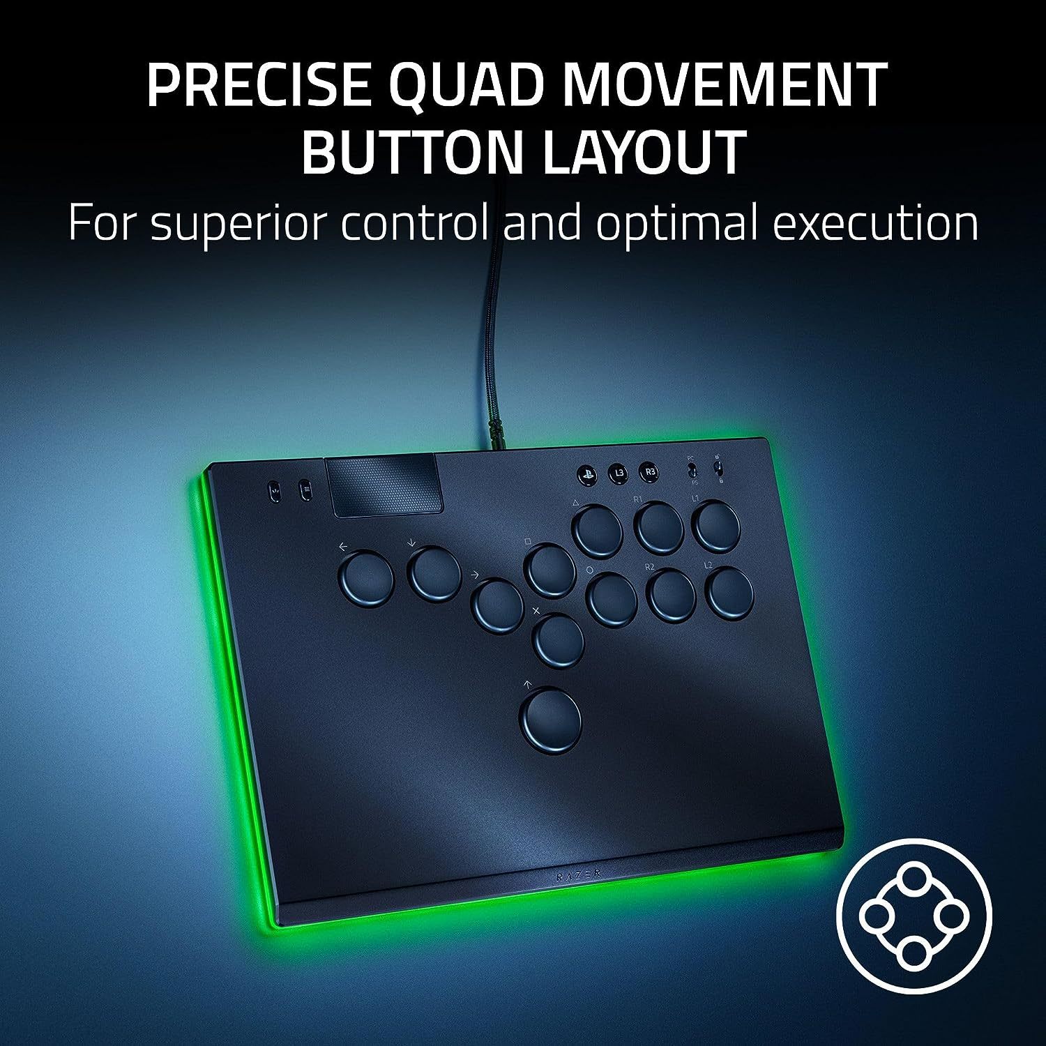 Razer Kitsune - All-Button Optical Arcade Controller for PS5 and PC on PC, PS5