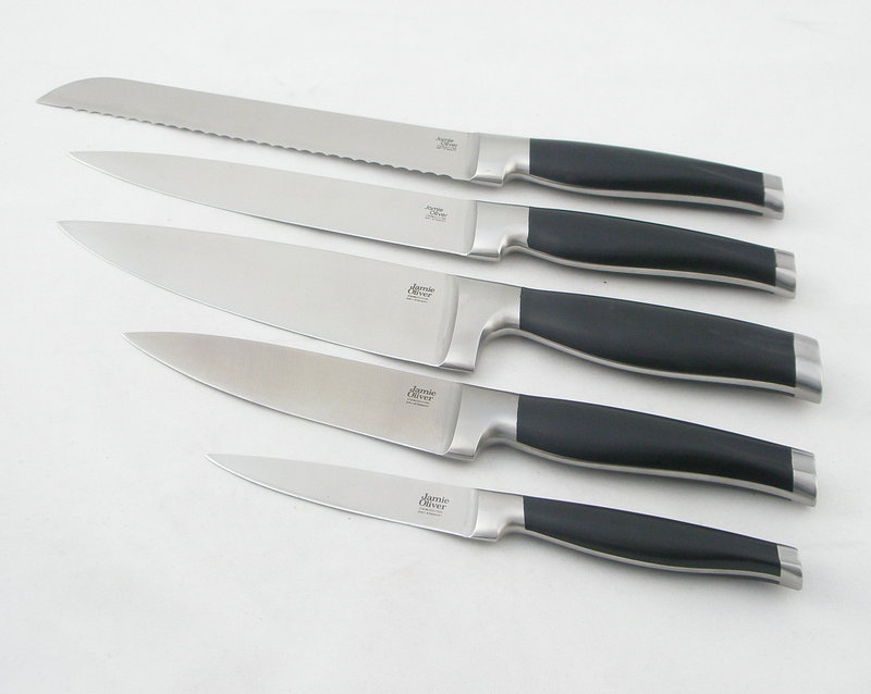 Jamie Oliver Knife Block with Knives at Mighty Ape Australia