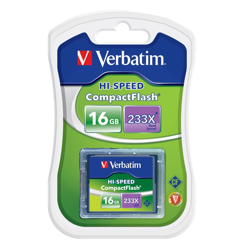 Verbatim High-Speed CompactFlash Card - 16GB (233x)