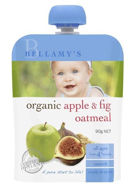 Bellamy's - Organic Apple & Fig Oatmeal (90gm)