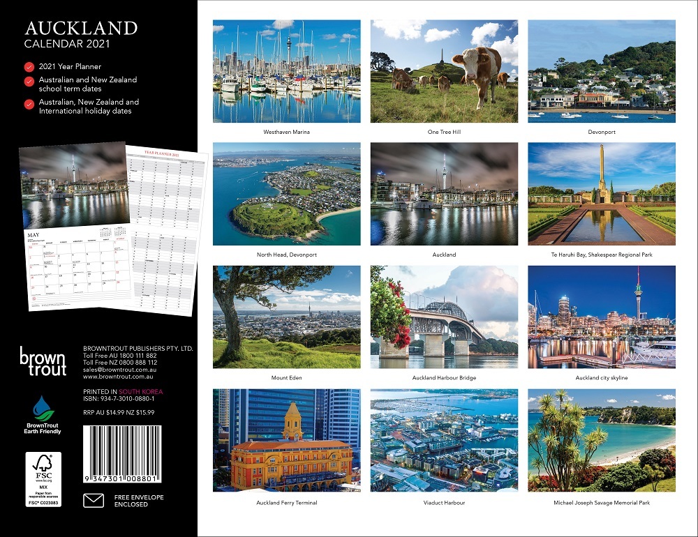 Buy Auckland 2021 Horizontal Wall Calendar at Mighty Ape NZ