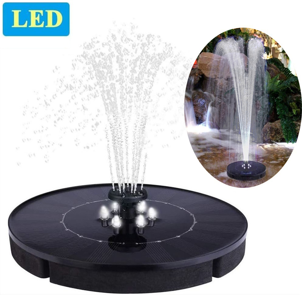 Waterproof Solar Fountain Pump with LED Light at Mighty Ape NZ