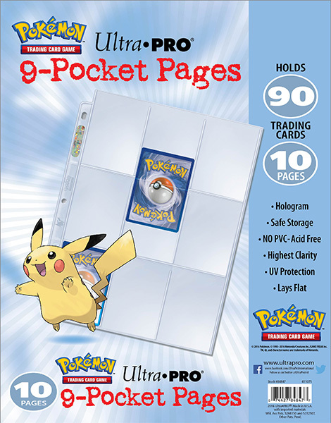 Ultra Pro Pokemon - 9-Pocket Trading Card Page Pack