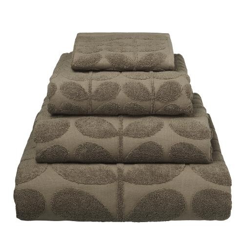 Orla Kiely Sculpted Stem Face Towel - Mushroom