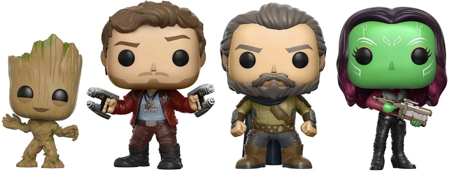 Guardians of the Galaxy: Vol. 2 - Groot, Star-Lord, Ego & Gamora - Pop! Vinyl 4Pk image