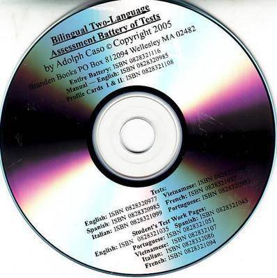 Bilingual Two-Language Assessment Battery of Tests CD by Adolpho Caso image