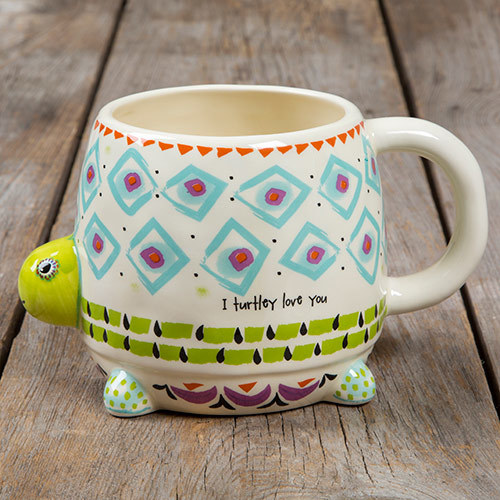 Natural Life: Ceramic Folk Mug - Turtley Love You