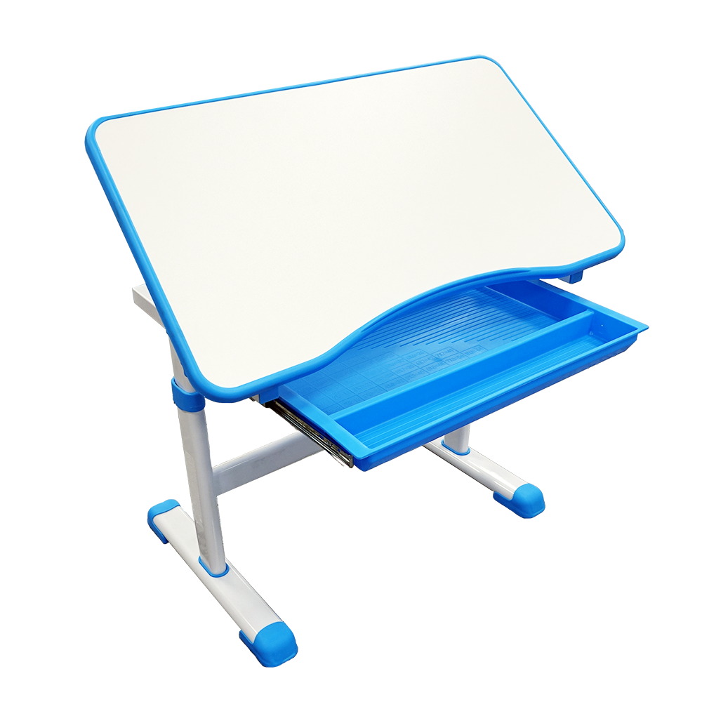 Gorilla Office: Kids Height Adjustable Desk with Chair - Blue image