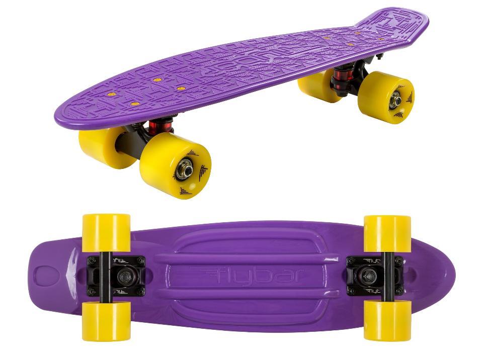 Mini Cruiser Skateboard - Purple/Yellow image