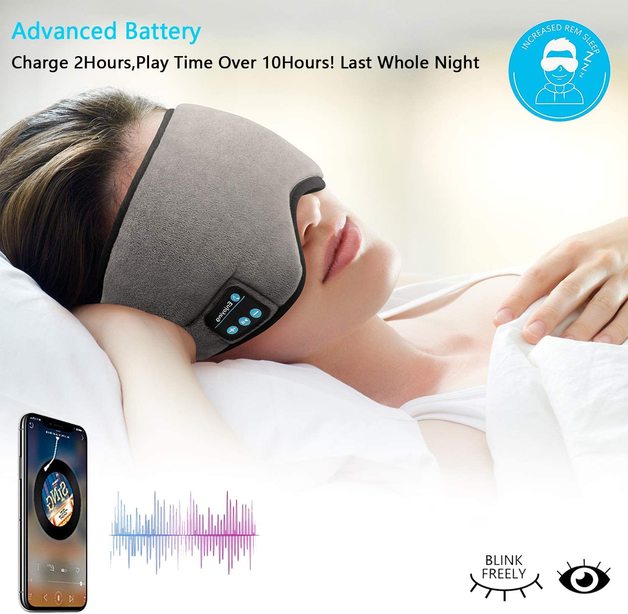 Bluetooth Eye Mask with BuiltIn Speakers at Mighty Ape NZ