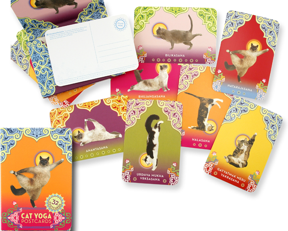 Cat Yoga Postcards (32 Postcards) by Rick Tillotson image