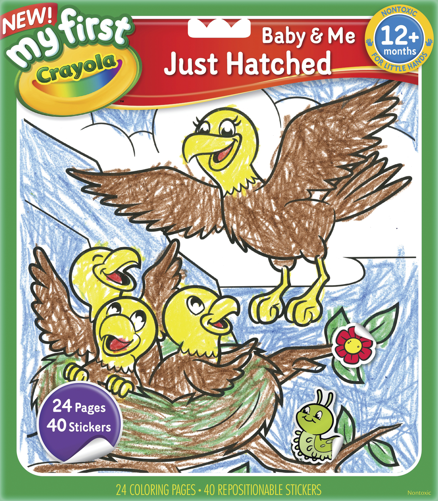 Crayola: My First Colour & Sticker Book Just Hatched image