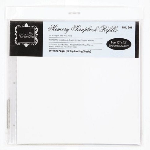 Grants Studio Scrapbook Album Refill 12 x 12'