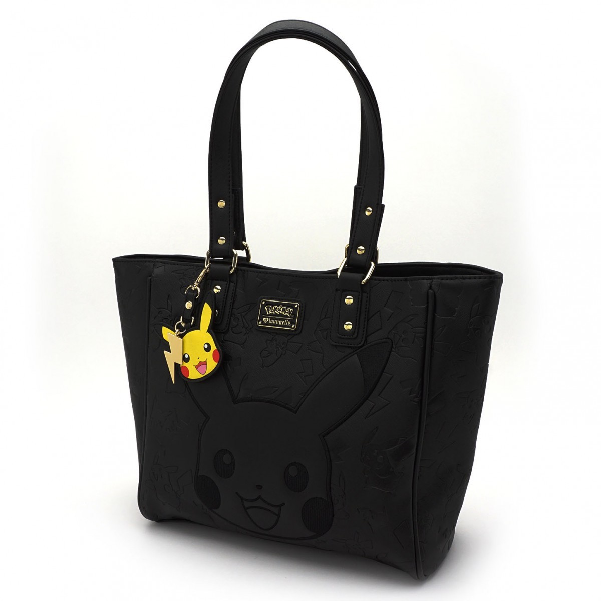 Loungefly Pokemon Pikachu Black Embossed Tote