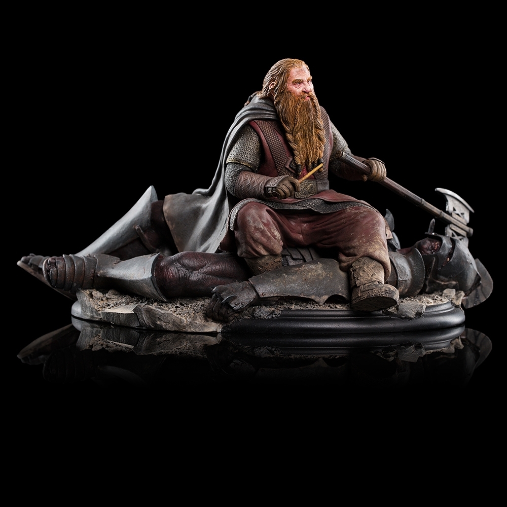 Lord of the Rings: Gimli the Dwarf on Uruk-hai - Miniature Figure image