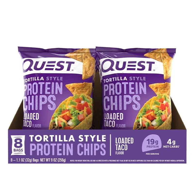 Buy Quest Protein Tortilla Chips Loaded Taco (8 Bags) at Mighty Ape NZ