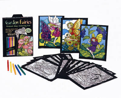 Garden Fairies: Stained Glass Coloring Fun by Darcy May image