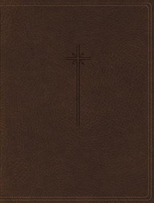 NIV, Journal the Word Bible, Leathersoft, Brown, Red Letter Edition, Comfort Print by Zondervan image