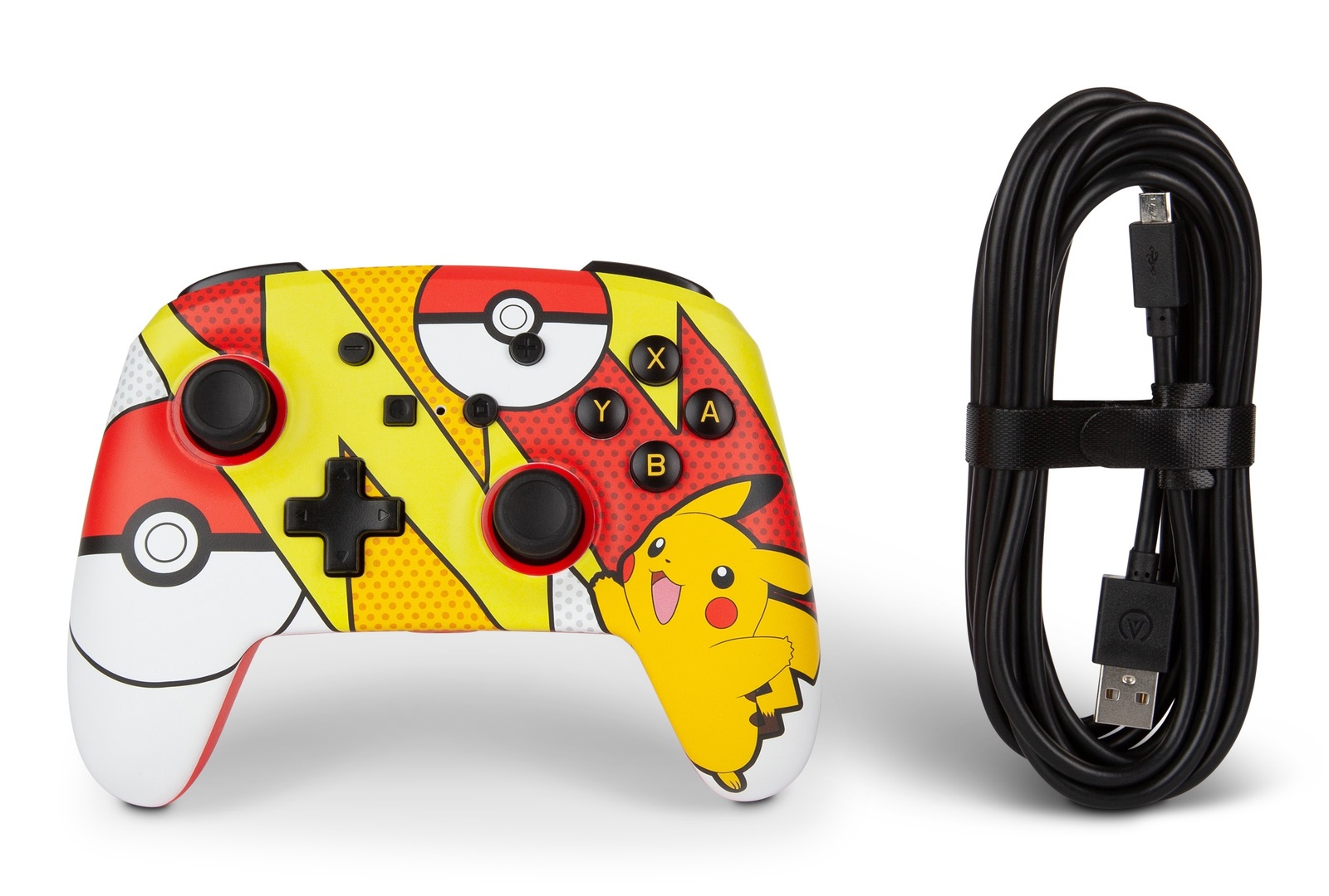 Nintendo Switch Enhanced Wired Controller (Pikachu Pop Art) for Switch image