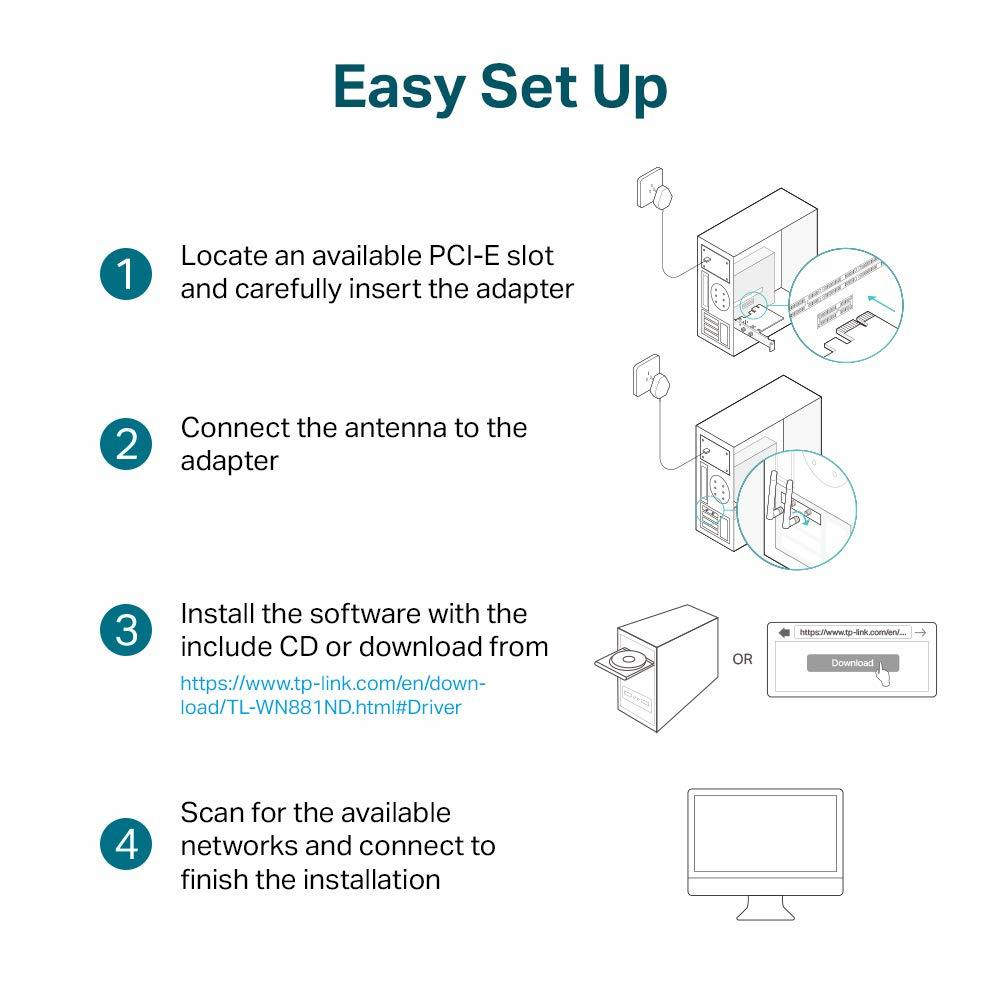 TP-Link 300Mbps Wireless N PCI Express Adapter image