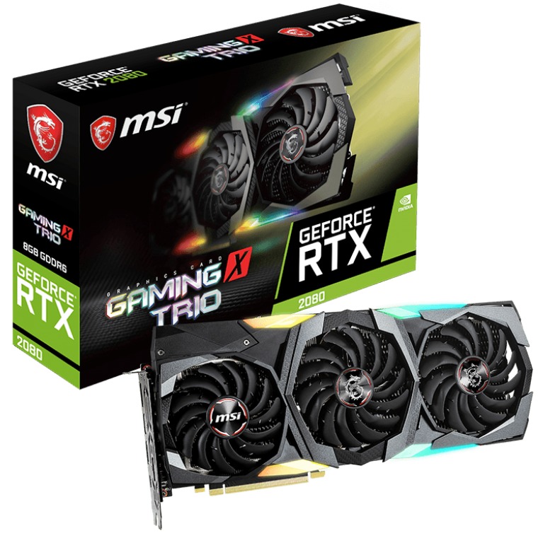 MSI GeForce RTX 2080 8GB Gaming X Trio Graphics Card image
