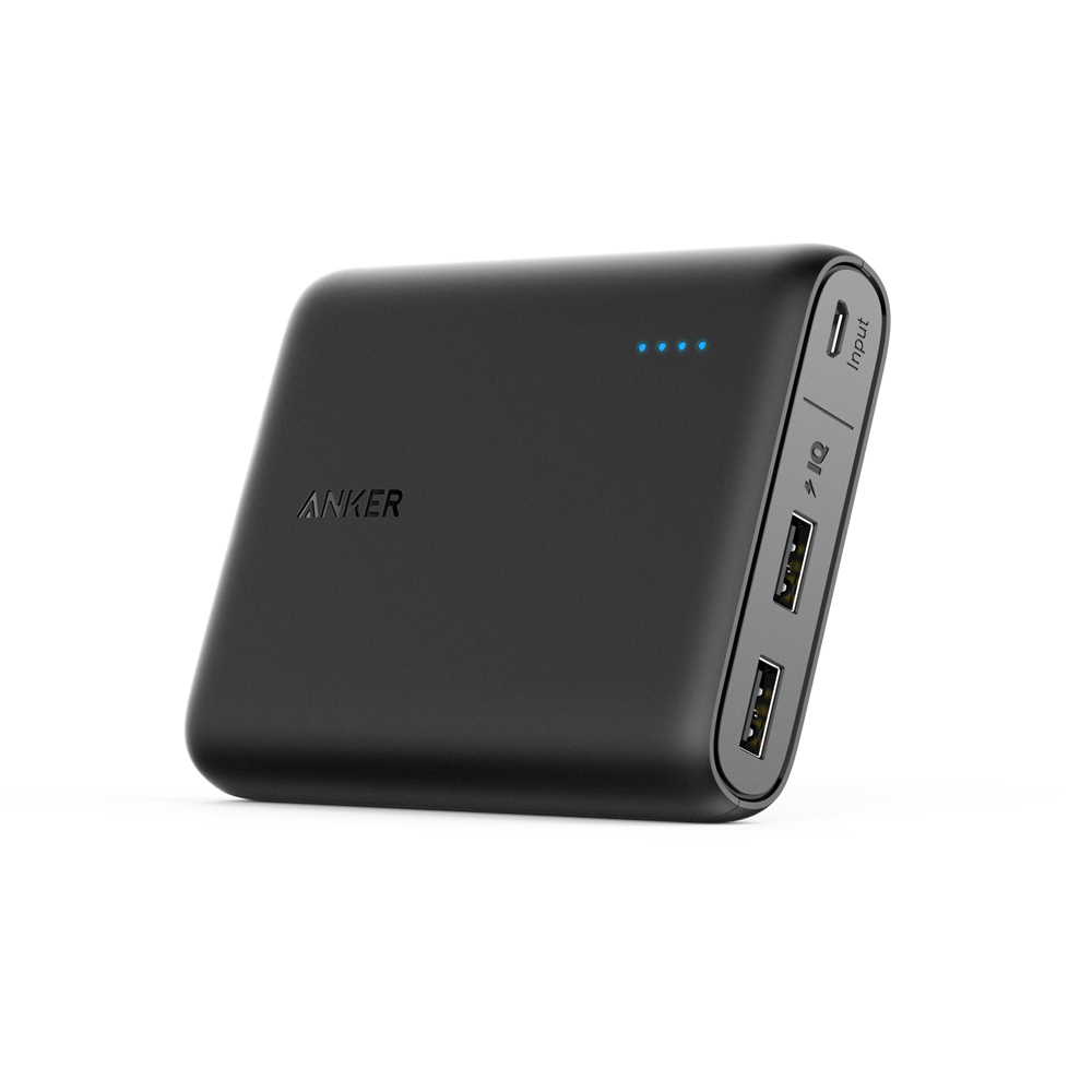 ANKER: PowerCore 13000mAh with 2x PowerIQ 2.4A ports - Black