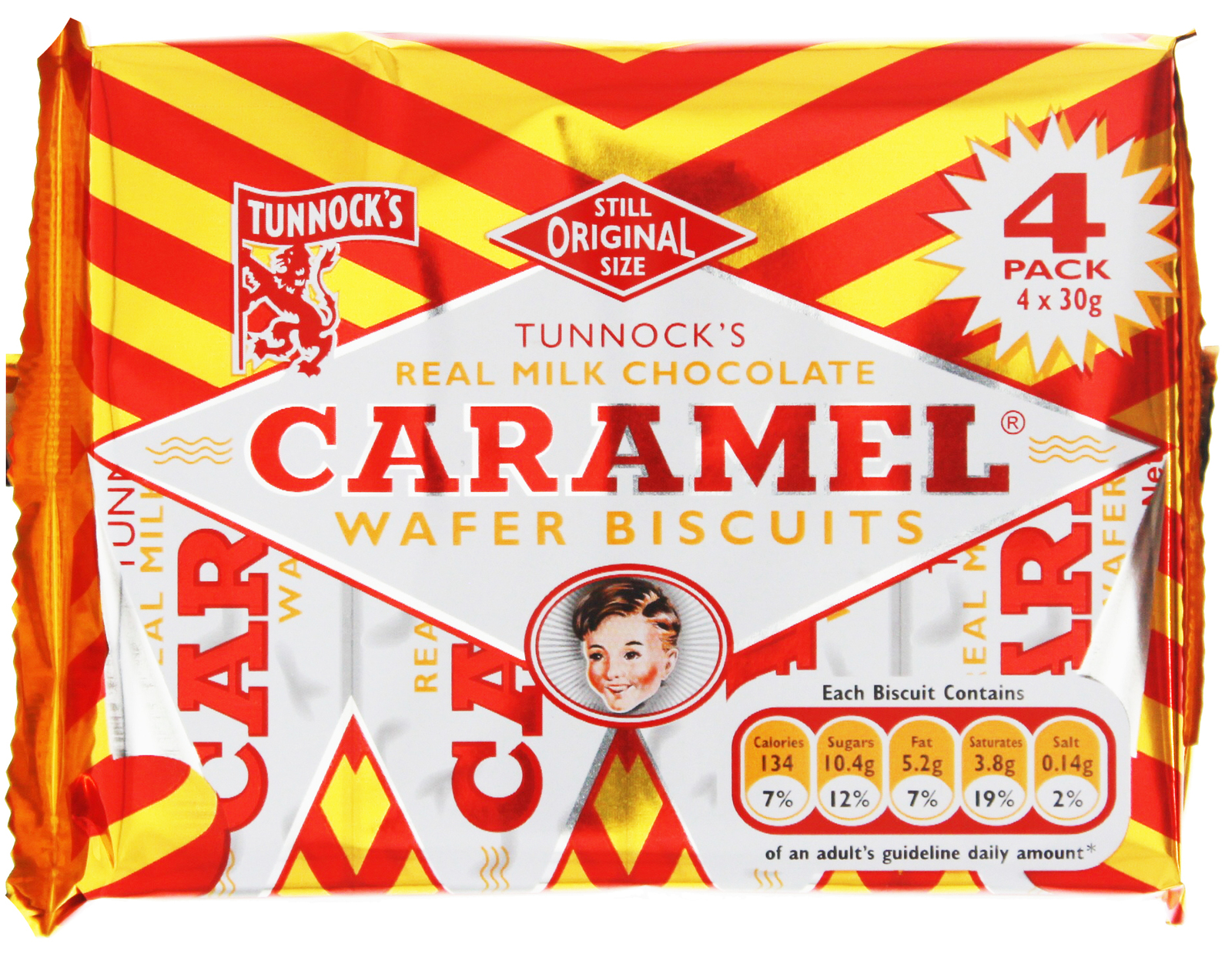 Tunnock's Caramel Wafer Biscuits (4 pack)