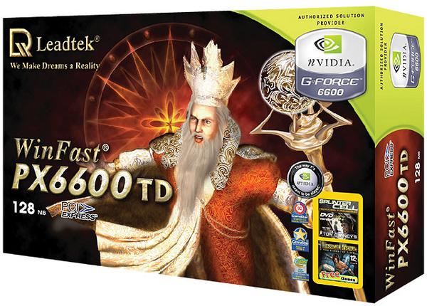 Leadtek Graphics Card WinFast PX6600 TD 128M 6600 PCIE image