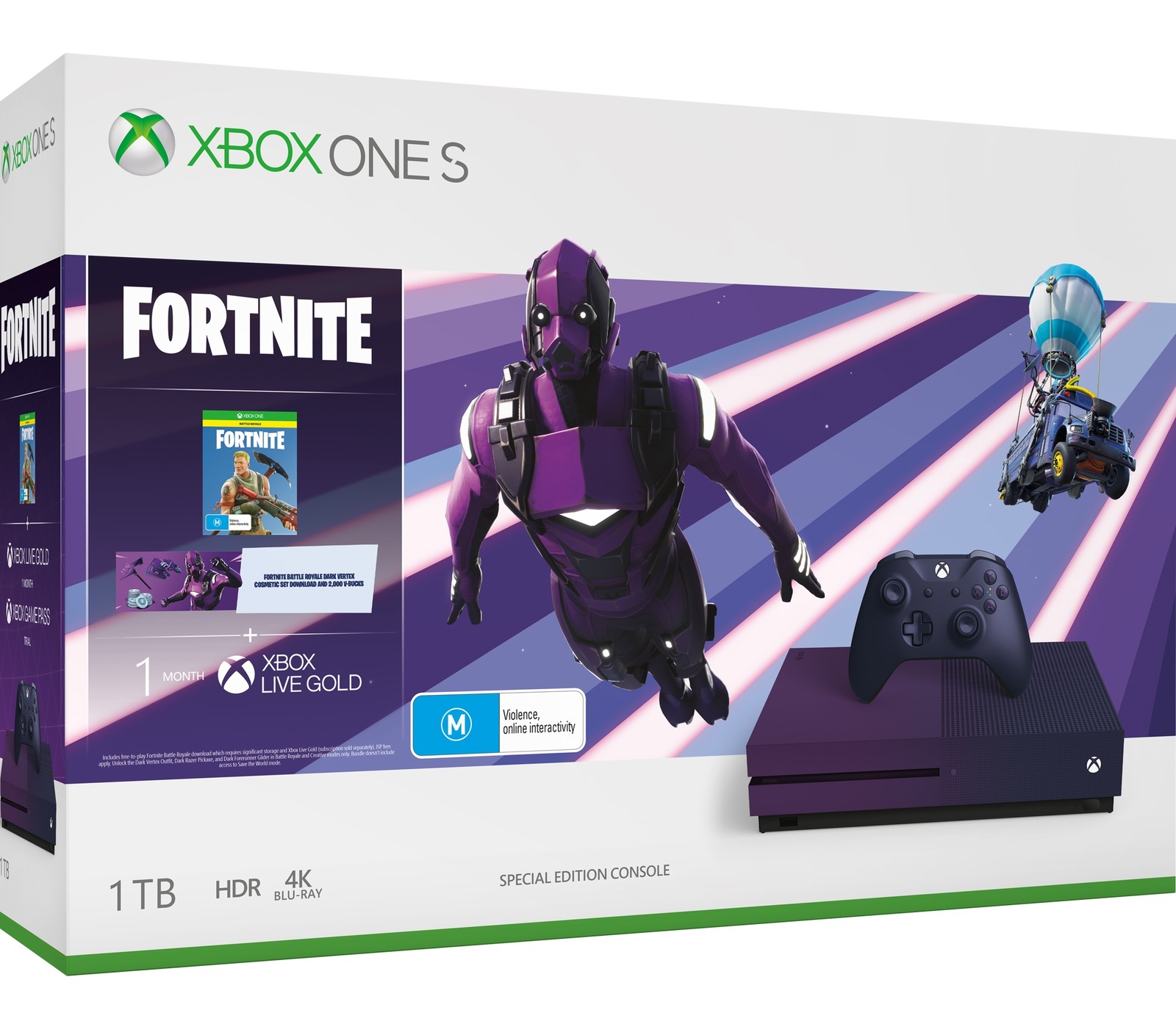 Xbox One S 1TB Fortnite Battle Royale Special Edition Console Bundle