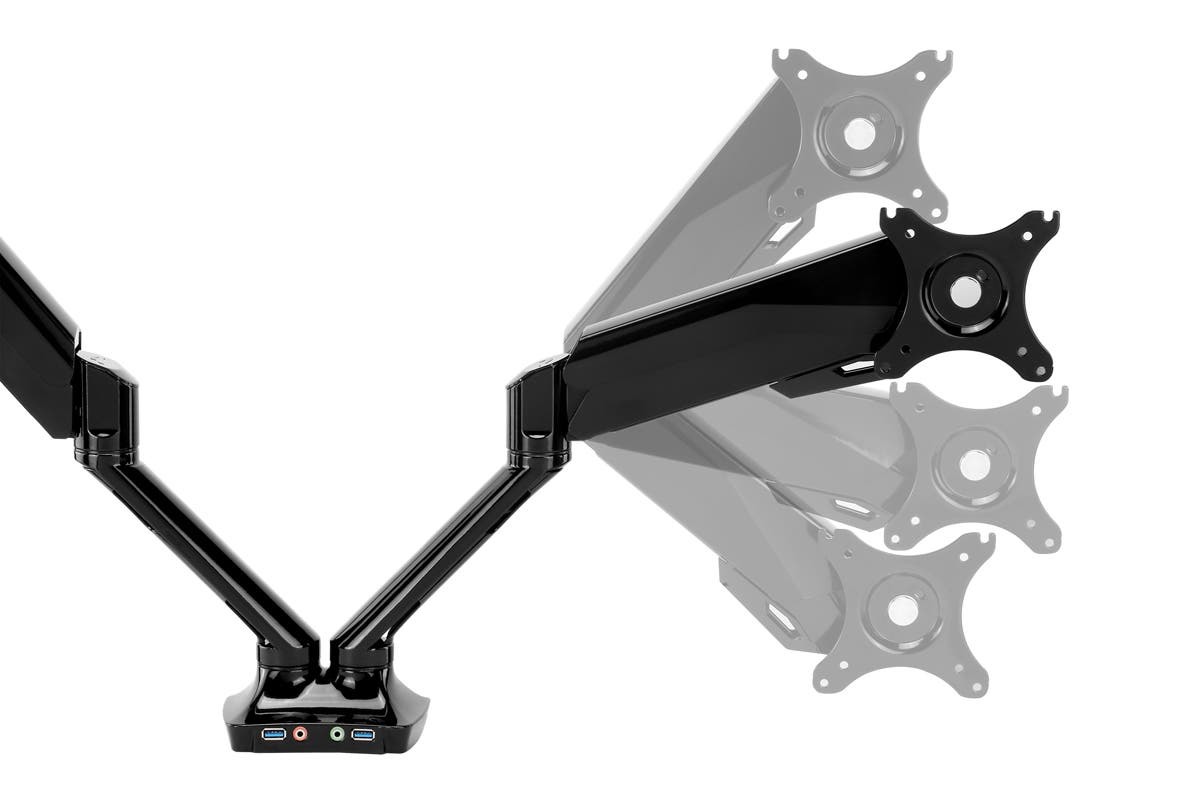 Kogan Full Motion Gas Spring Dual Monitor Mount at Mighty Ape NZ