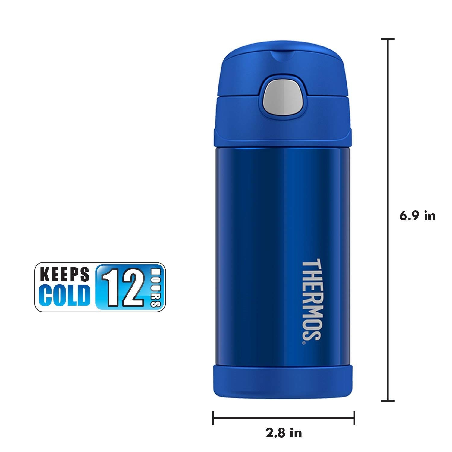 Thermos FUNtainer Straw Bottle Blue (355ml) at Mighty Ape NZ