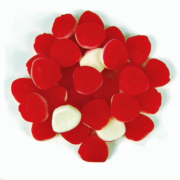 Rainbow Confectionery Strawberries n Cream Lollies Bulk Bag 1kg image