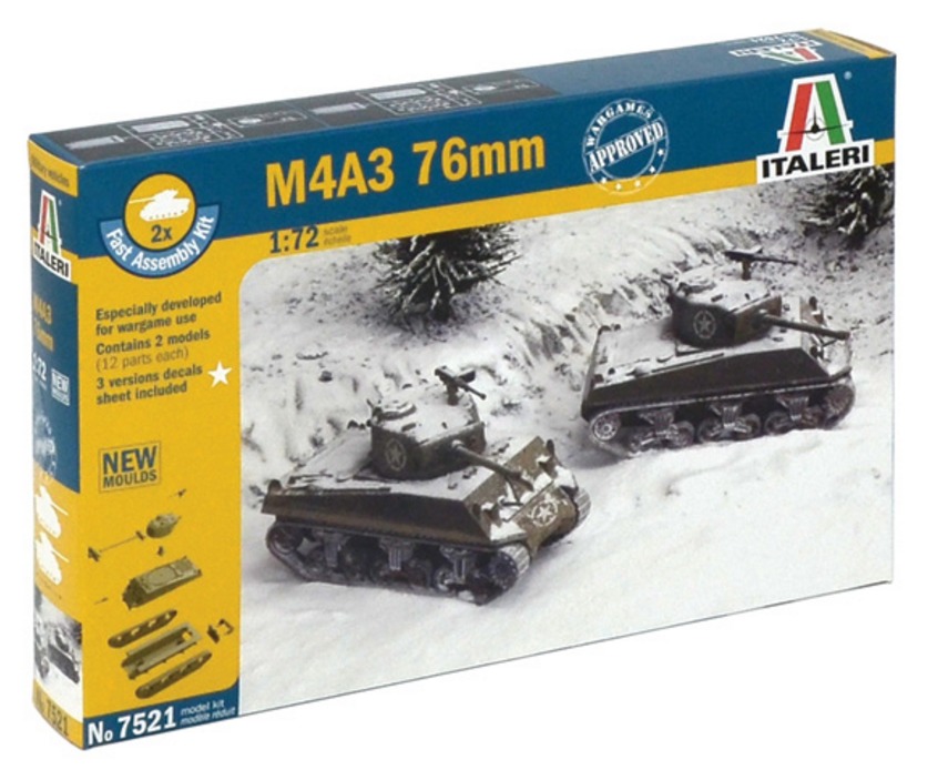 Italeri: 1/72 M4 A3 76mm - Fast Assembly Kit image