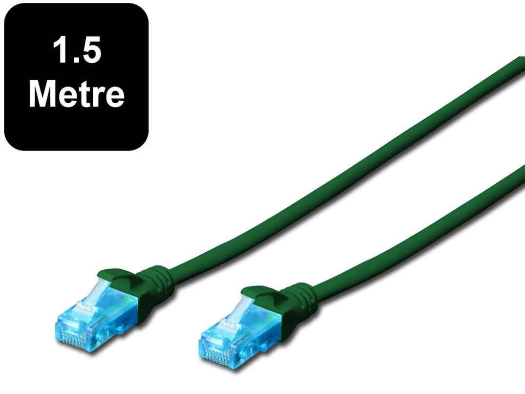 1.5m Digitus UTP Cat5e Network Cable - Green