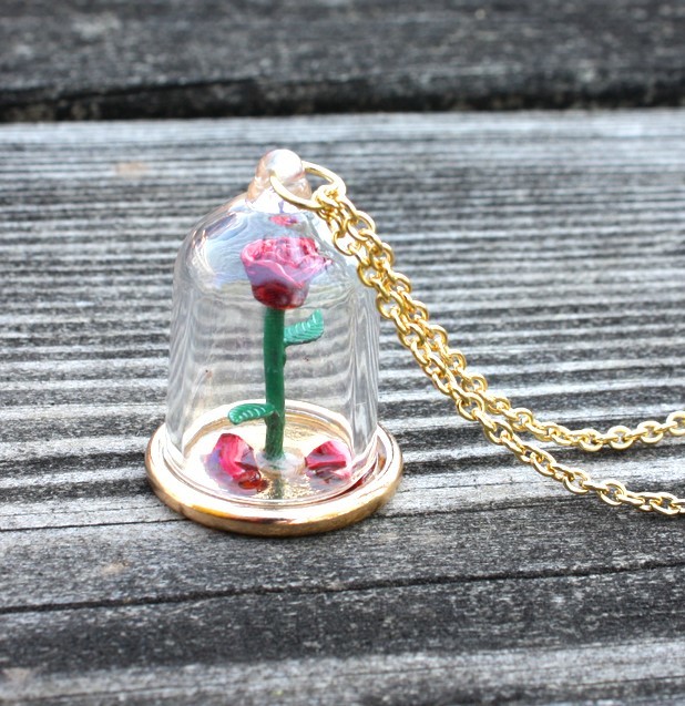 Neon Tuesday: Beauty & The Beast - Enchanted Rose Necklace